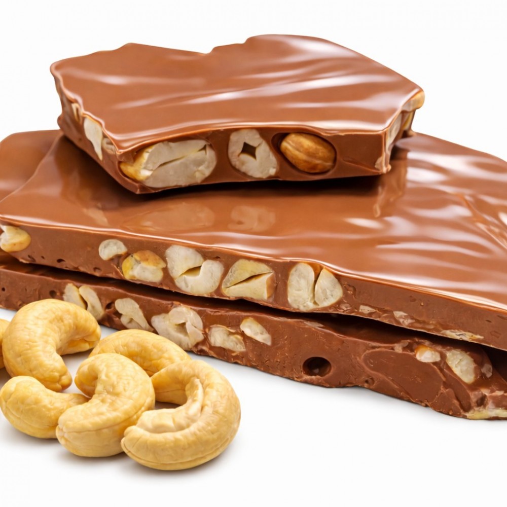 Крафтовый шоколад молочный с кешью, ТМ CacaoGold